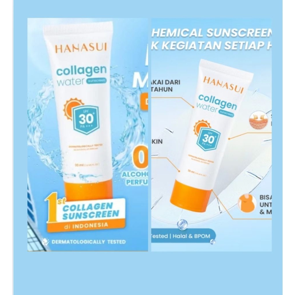 Hanasui Collagen Water Sunscreen SPF 30 PA++++|| Sunscreen SPF30 PA+++ 30ml