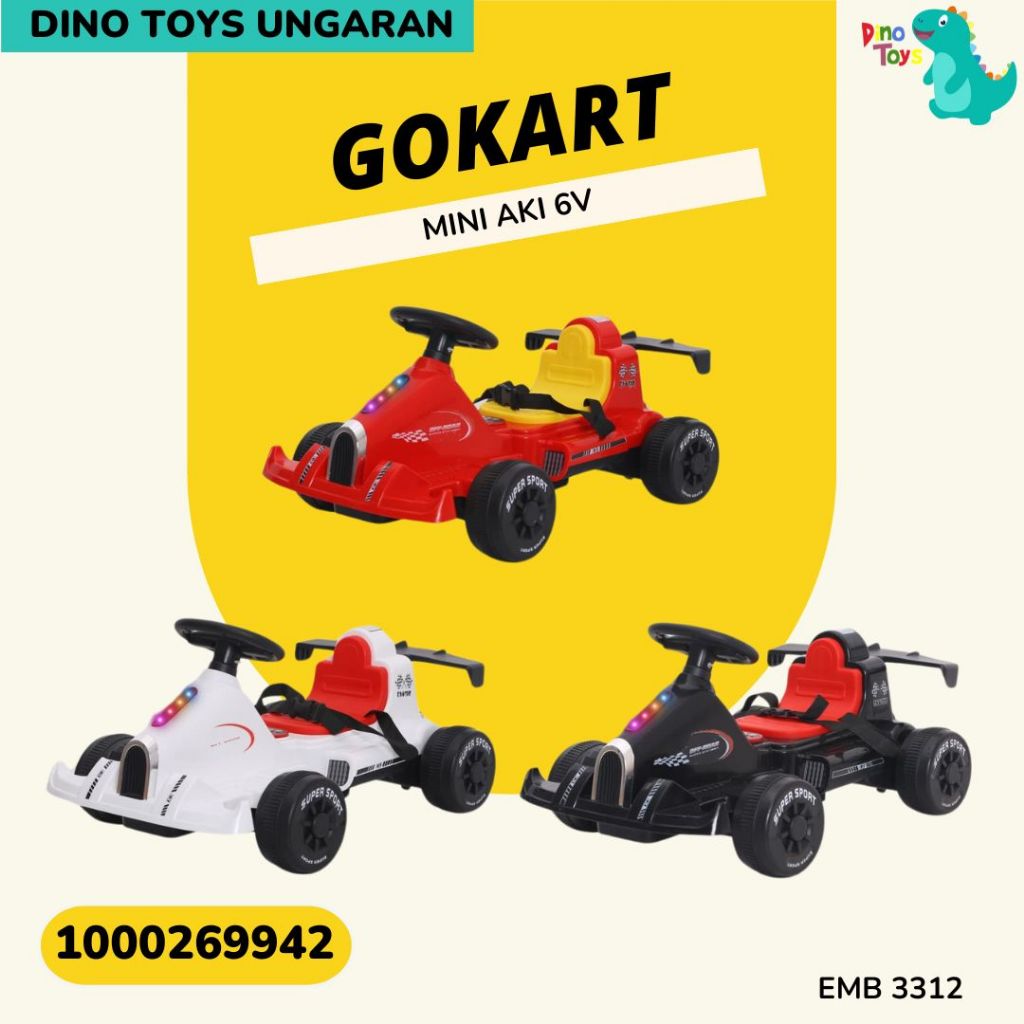 GOKART AKI ANAK GOCART GO CART GO KART MINI EXOTIC EMB 3312 MOBIL AKI SEMARANG DINO TOYS UNGARAN