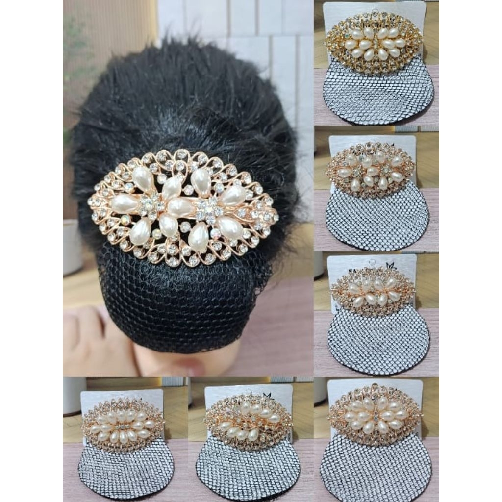 Jepit Rambut Harnet / jepit harnet mutiara  Korea