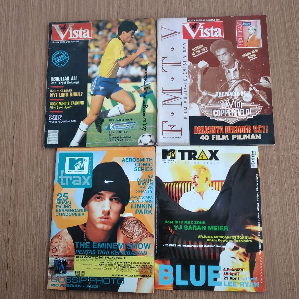 Majalah VISTA 1990 MAJALAH TRAX MTRAX majalah popular majalah lawas