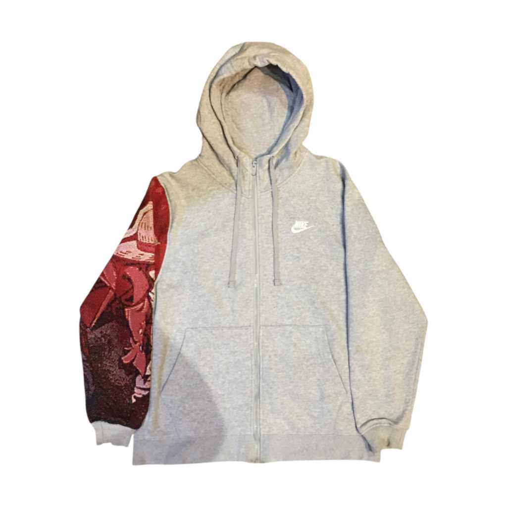 Nike Zippper Hoodie Rework (Reworked) Anime Grey 1/1