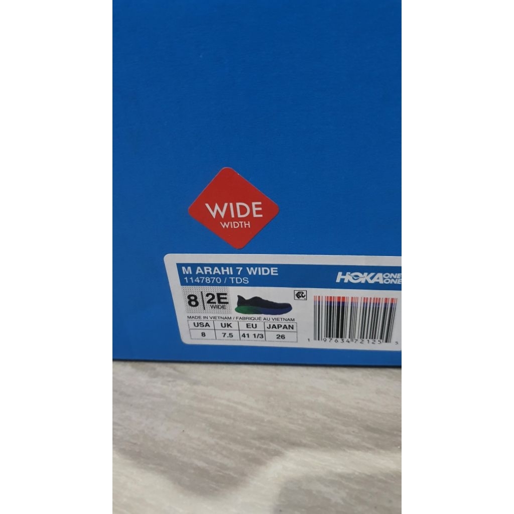 Hoka Arahi 7 Wide, size 41 1/3, 26cm, bekas, second