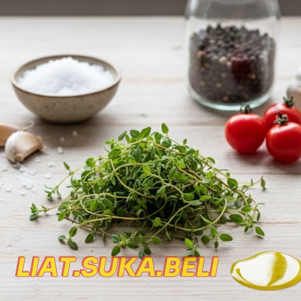 daun thyme segar per pack fresh thyme leaves daun timi segar