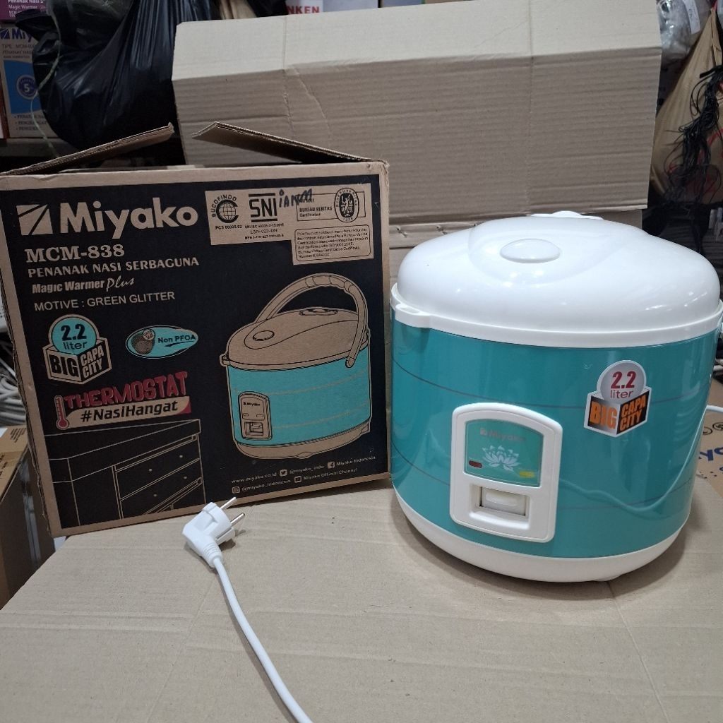 [COD] MAGIC COM Miyako Rice Cooker / Magic Com 2.2 Liter 3 in 1 - MCM838 Hijau