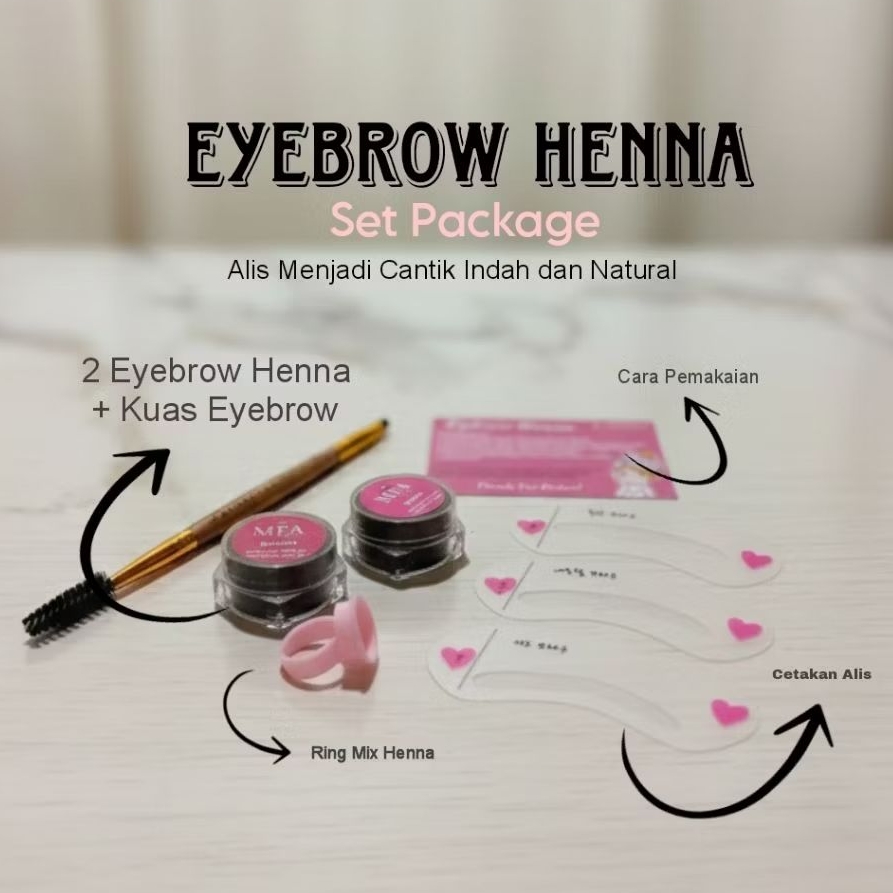 SET PACKAGE HENNA ALIS / EYEBROW HENNA / TATTO ALIS PREMIUM