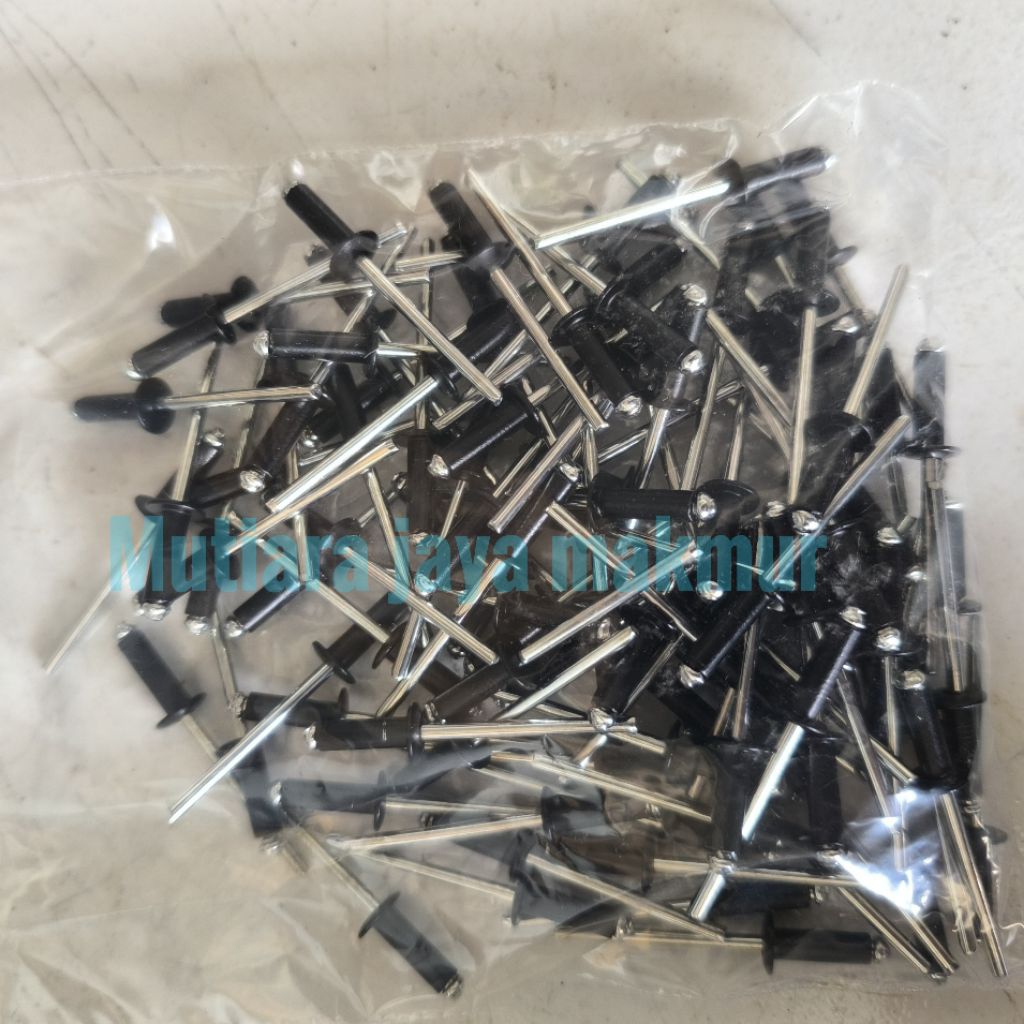 PAKU RIVET HITAM ISI 100 PCS UKURAN 550-540 PAKU RIVET HITAM