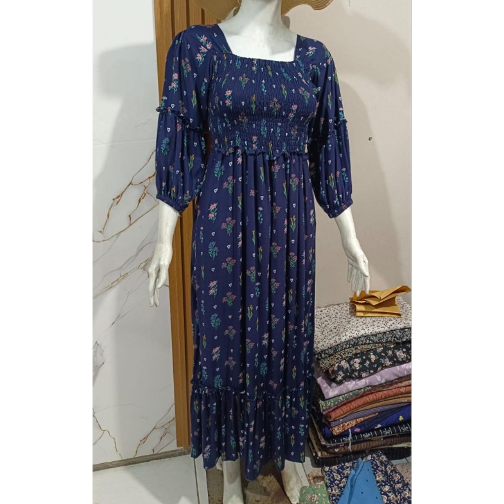 Daster lengan panjang Dada Karet