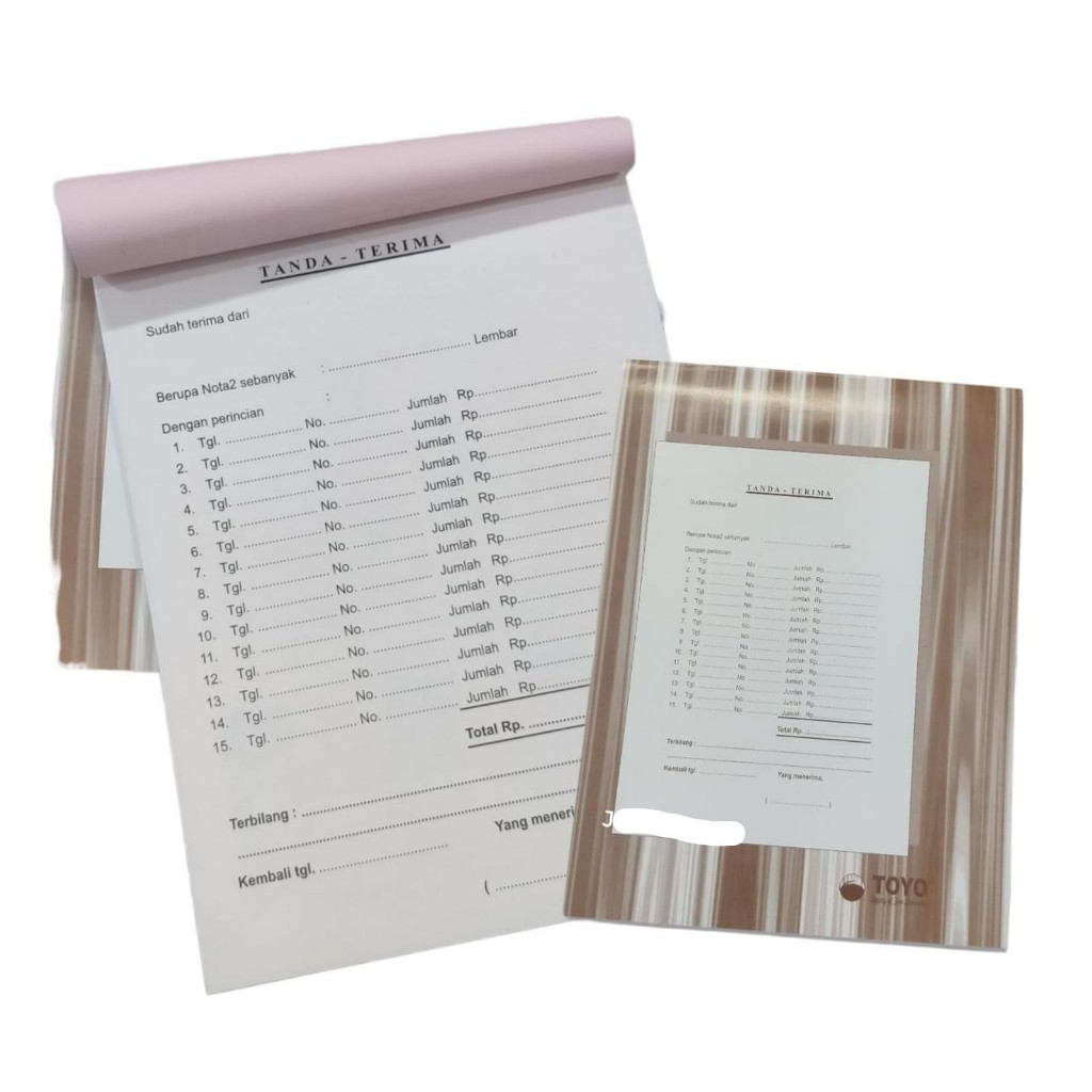 Buku Tanda Terima Nota Kontra Bon NCR 2 Rangkap 2 Ply Non Carbon NCR 25 set A5