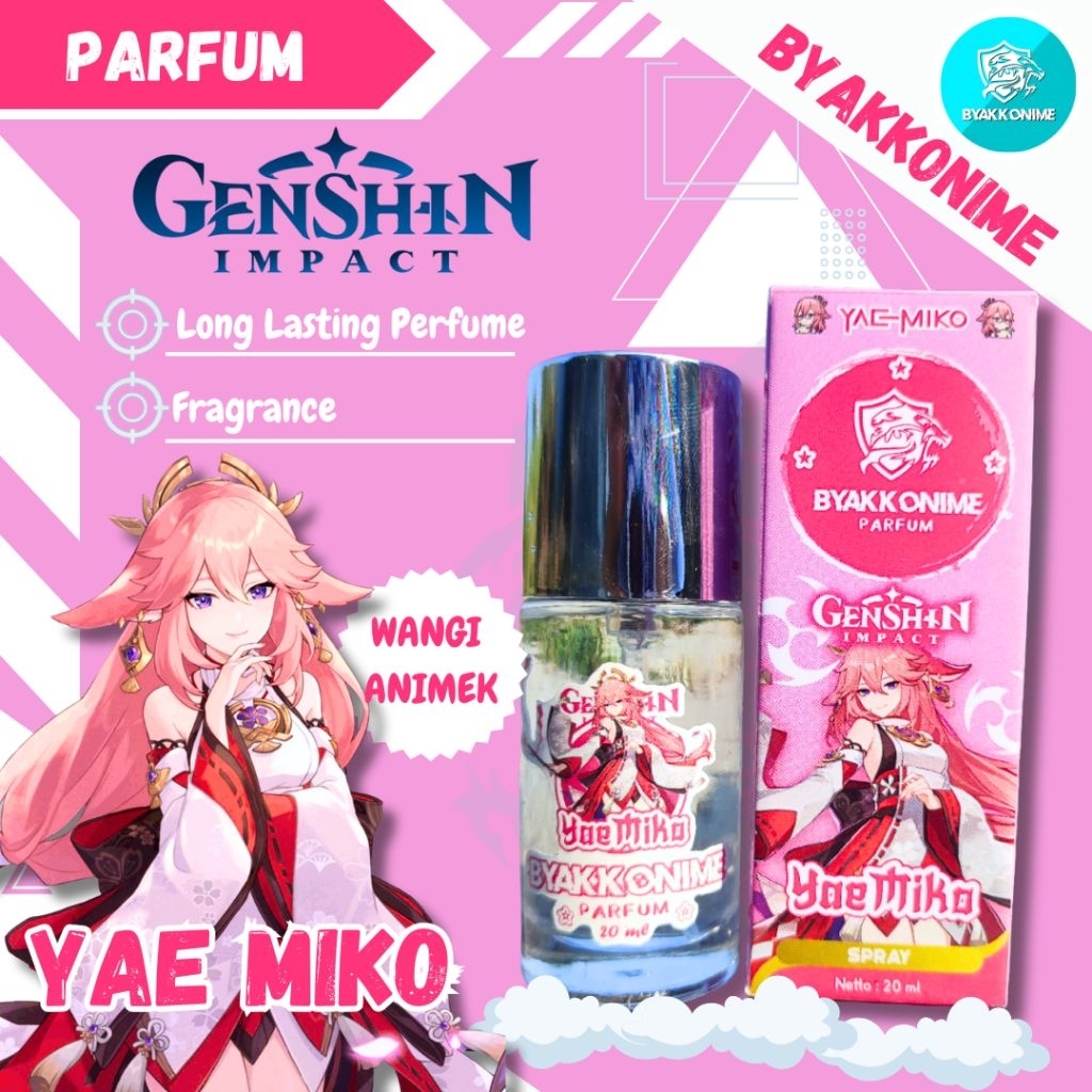 GENSHIN IMPACT PARFUM (20ml) - Perfume Yae Miko Genshin Impact | BYAKKONIME PARFUMERY