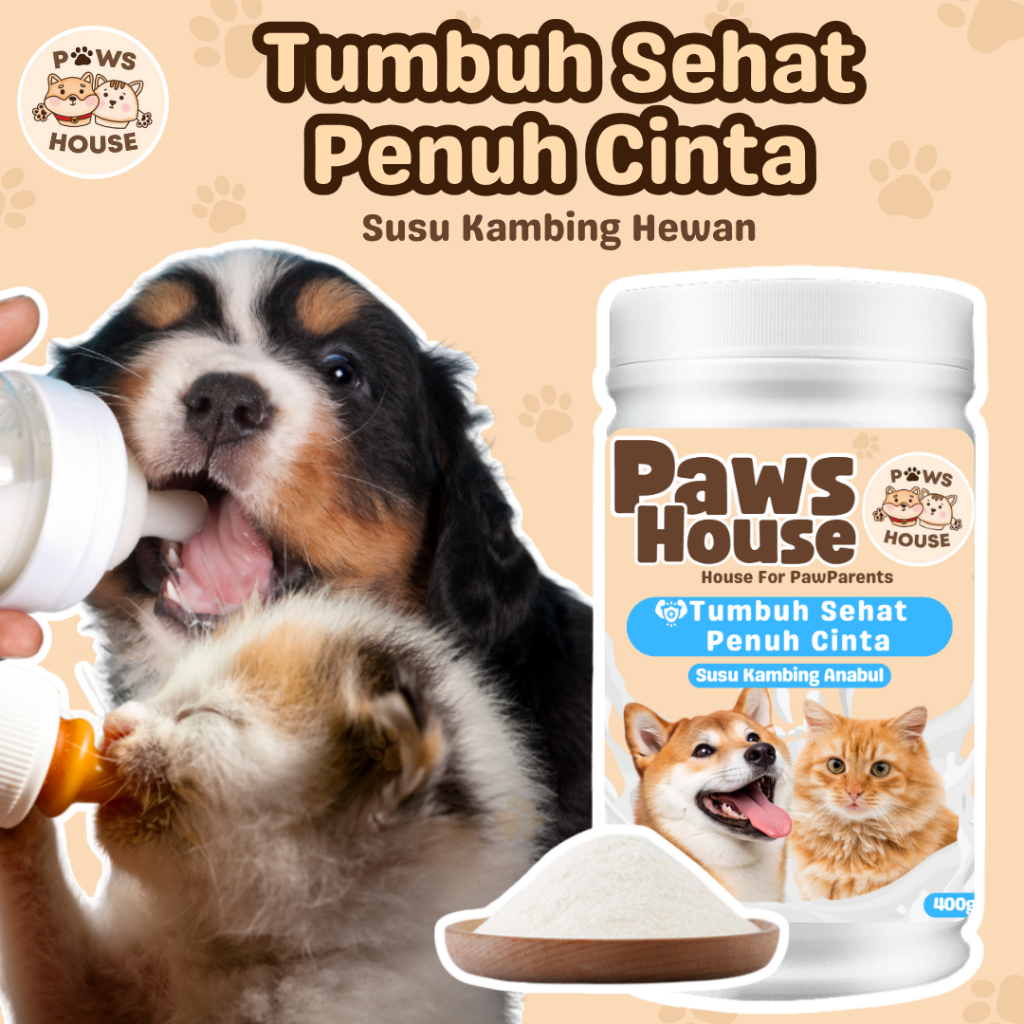 PAWS HOUSE Susu Anjing Kucing Baru Lahir Kecil Dewasa Hamil Menyusui 400g