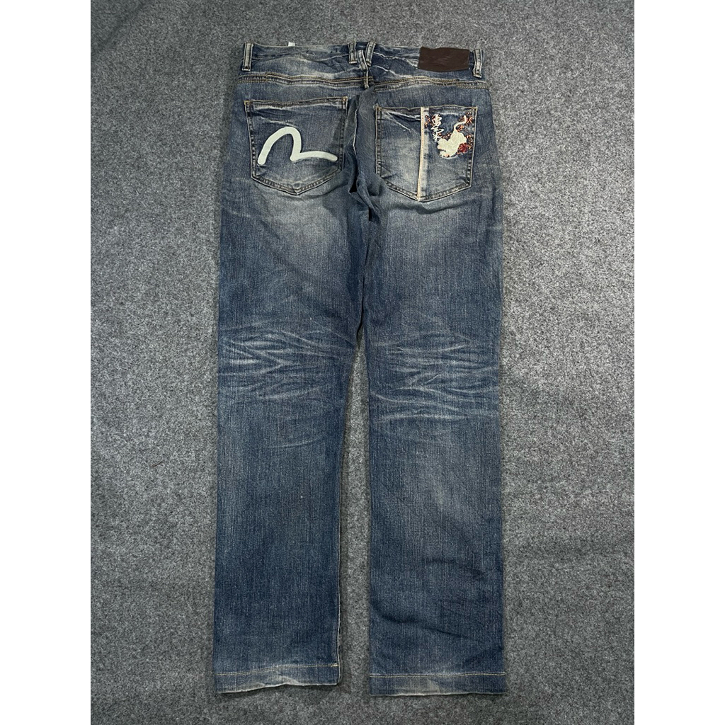 Celana jeans fading Evisu second