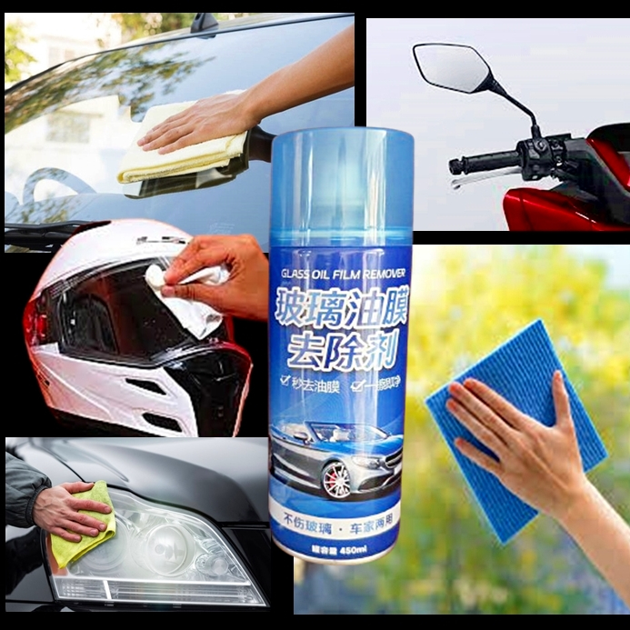 Glass cleaner Foam spray Cairan Pembersih Penghilang Noda Jamur Kaca Mobil Lampu spion Motor Mobil B
