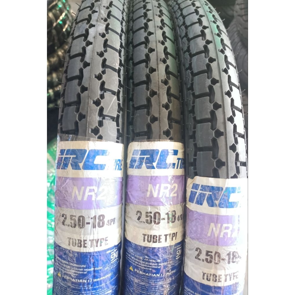 (ORIGINAL) IRC BAN MOTOR UK 250-18. NON TUBLES. COCOK UNTUK SEPEDA MOTOR KING, NINJA , SCORPIO, DAN 