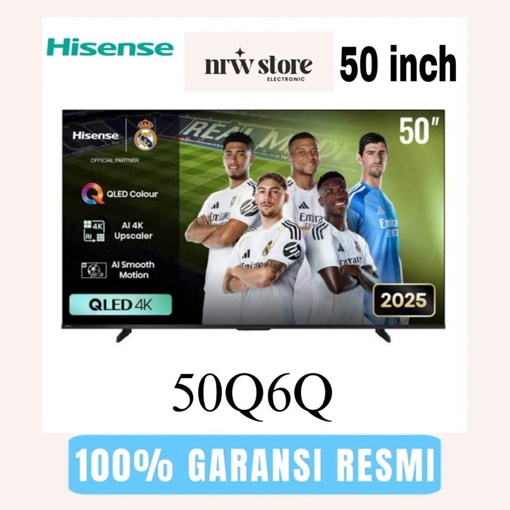 Hisense 50 inch QLED 4K Vidaa tv 50Q6Q AI TV