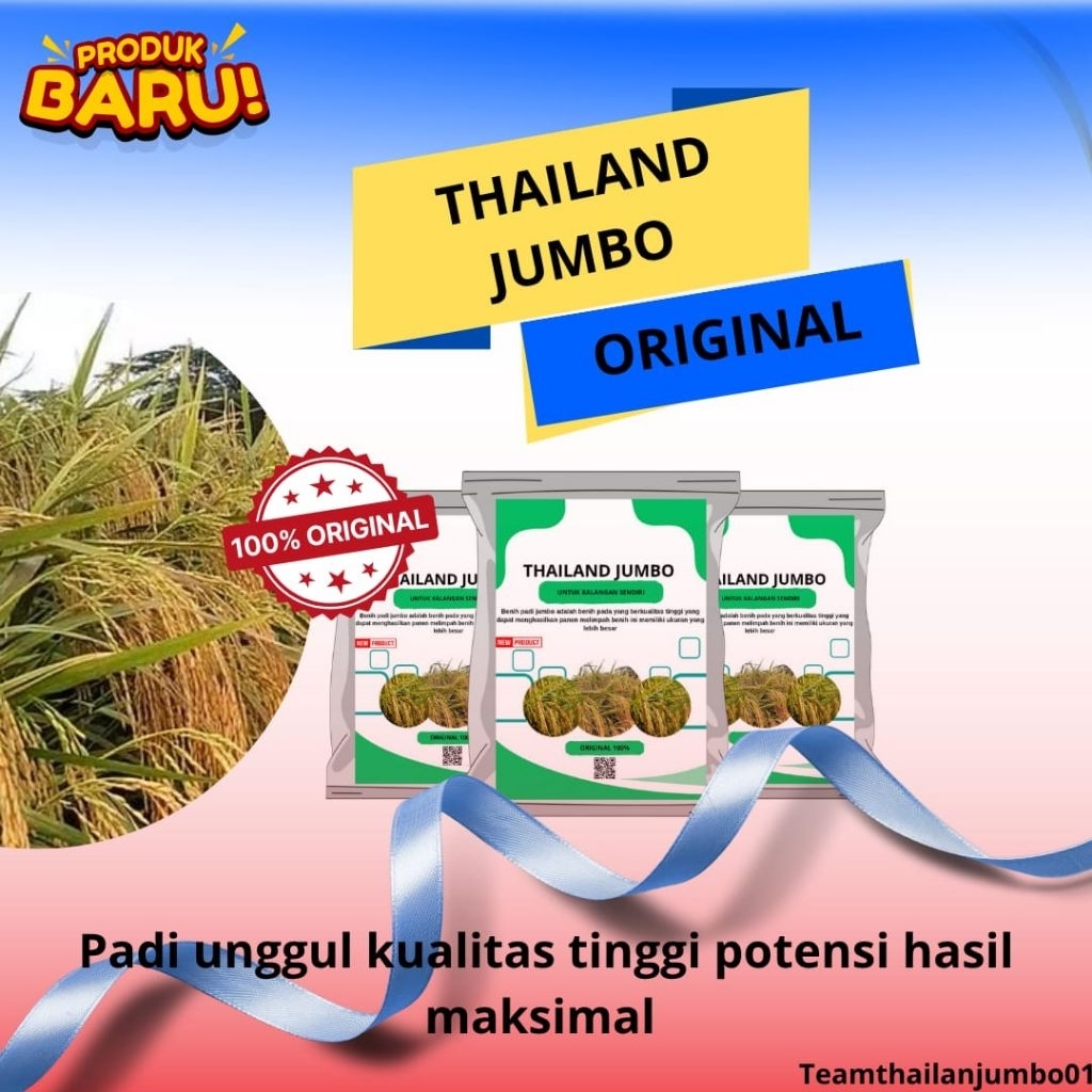 Bibit unggul padi Thailand jumbo kemasan 5kg