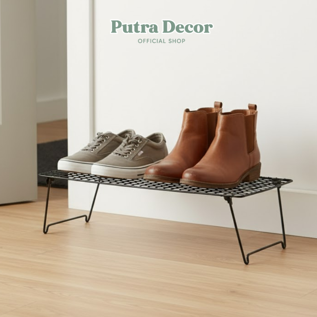 BEST CHOICE SWITZERLAND GRJG Rak Sepatu Lipat Rak Sepatu Susun Hitam