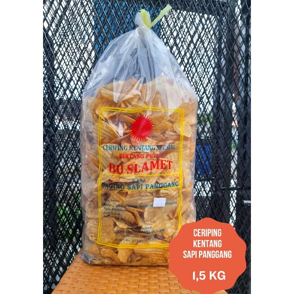CERIPING Kentang Bu Slamet 1,5 Kg / KRIPIK KENTANG BU SLAMET 1,5KG ENAK GURIH RENYAH