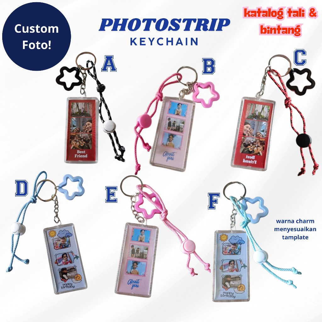 Photostrip Keychain / Gantungan Kunci Foto Custom Aesthetic