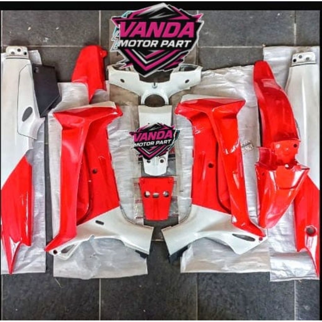 Body set Fiz r Marboro Merah Putih Mutiara Custom Bodi Fulset Fiz R Merah Marboro
