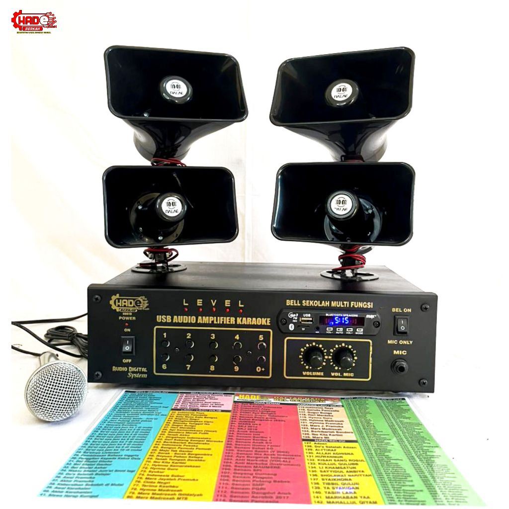 BEL SEKOLAH MANUAL 4 SPEAKER LENGKAP