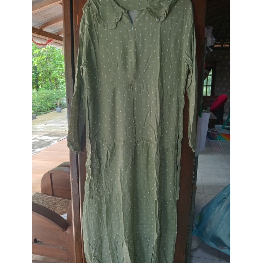 gamis bahan rayon santung