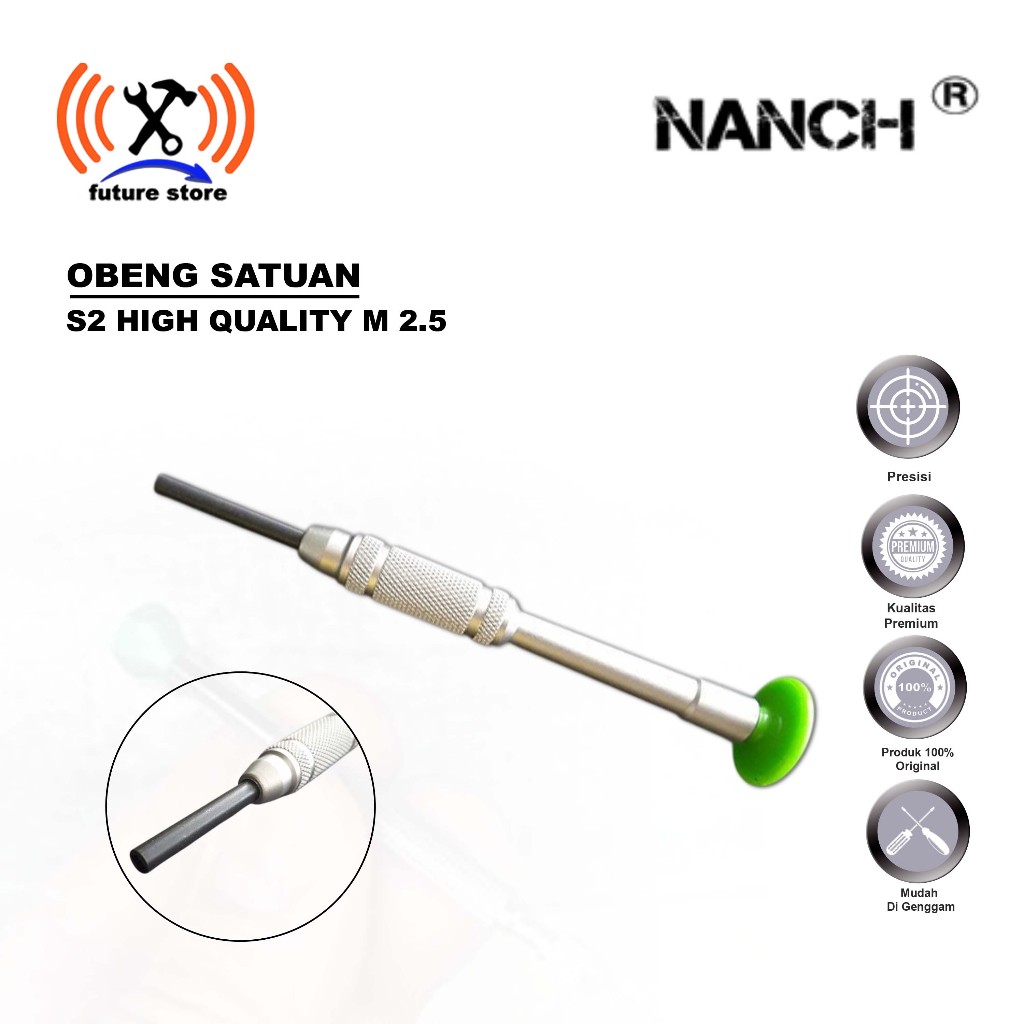 OBENG SATUAN NANCH S2 HIGH QUALITY M2.5 FOR IPHONE 6S ORIGINAL – SCREWDRIVER PRESISI TEKNISI HP