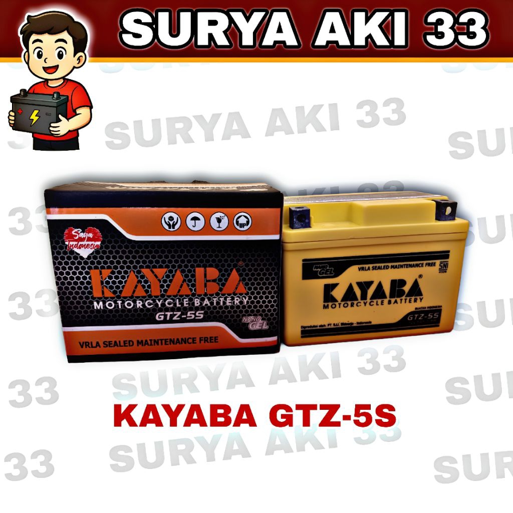 AKI MOTOR KAYABA GTZ-5S AKI KERING