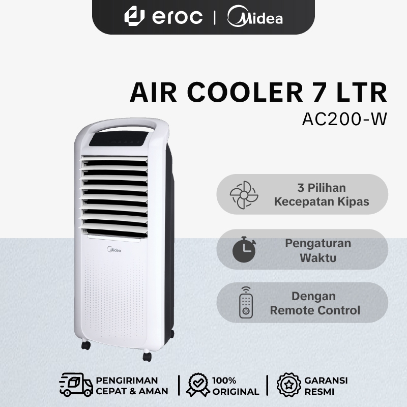 Midea Air Cooler 7 Liter - AC200-W - 3 In 1 Cooler - Purifier - Humidifier