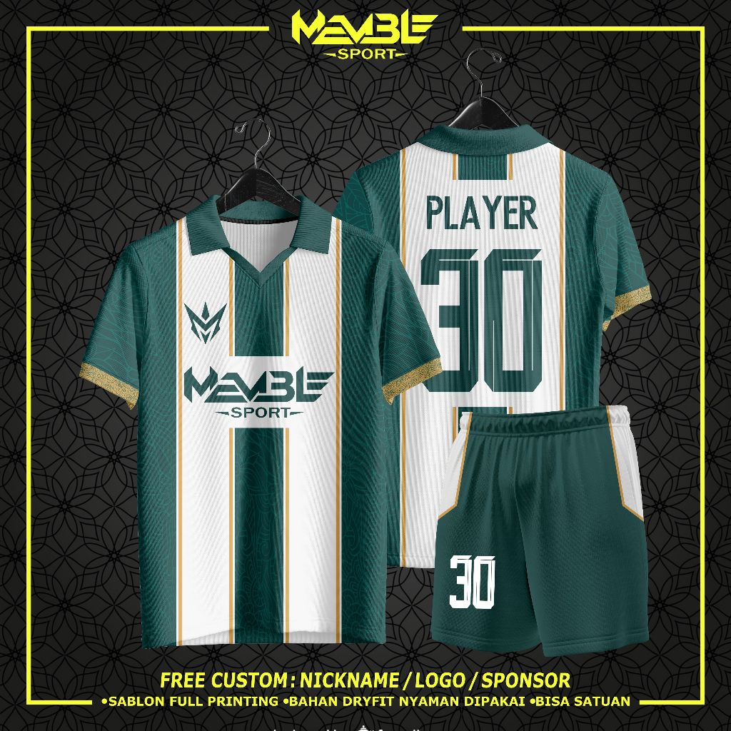 Jersey Futsal Custom / Jersey Bola Custom / Jersey Bola Futsal / Jersey Volly Custom Nama no FREE