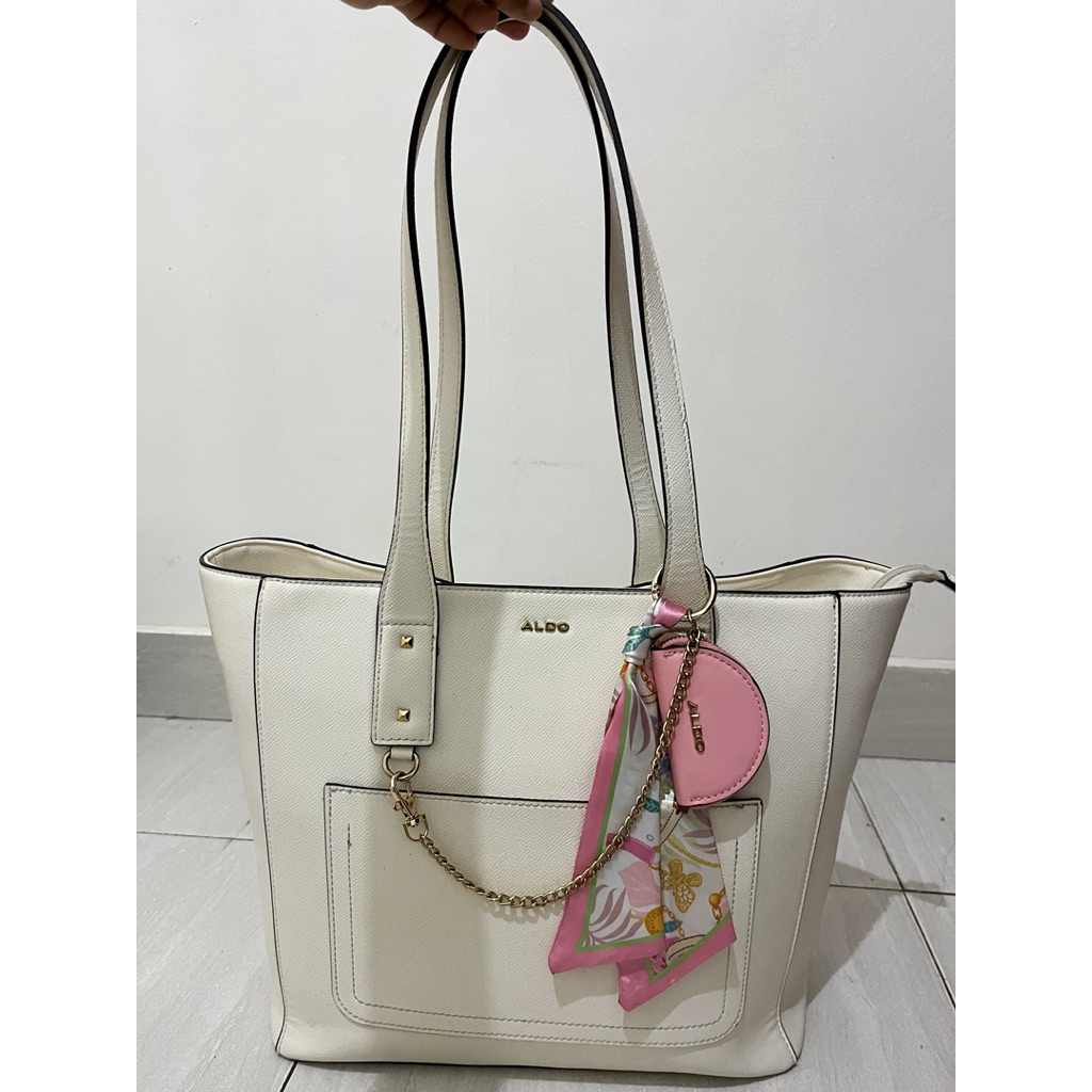 ALDO White Tote Bag