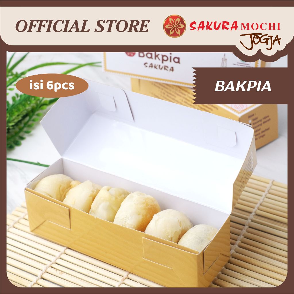 Bakpia Sakura Jogja [ Isi 6 ] pcs Bakpia Kering Lembut & Empuk | Sakura Mochi