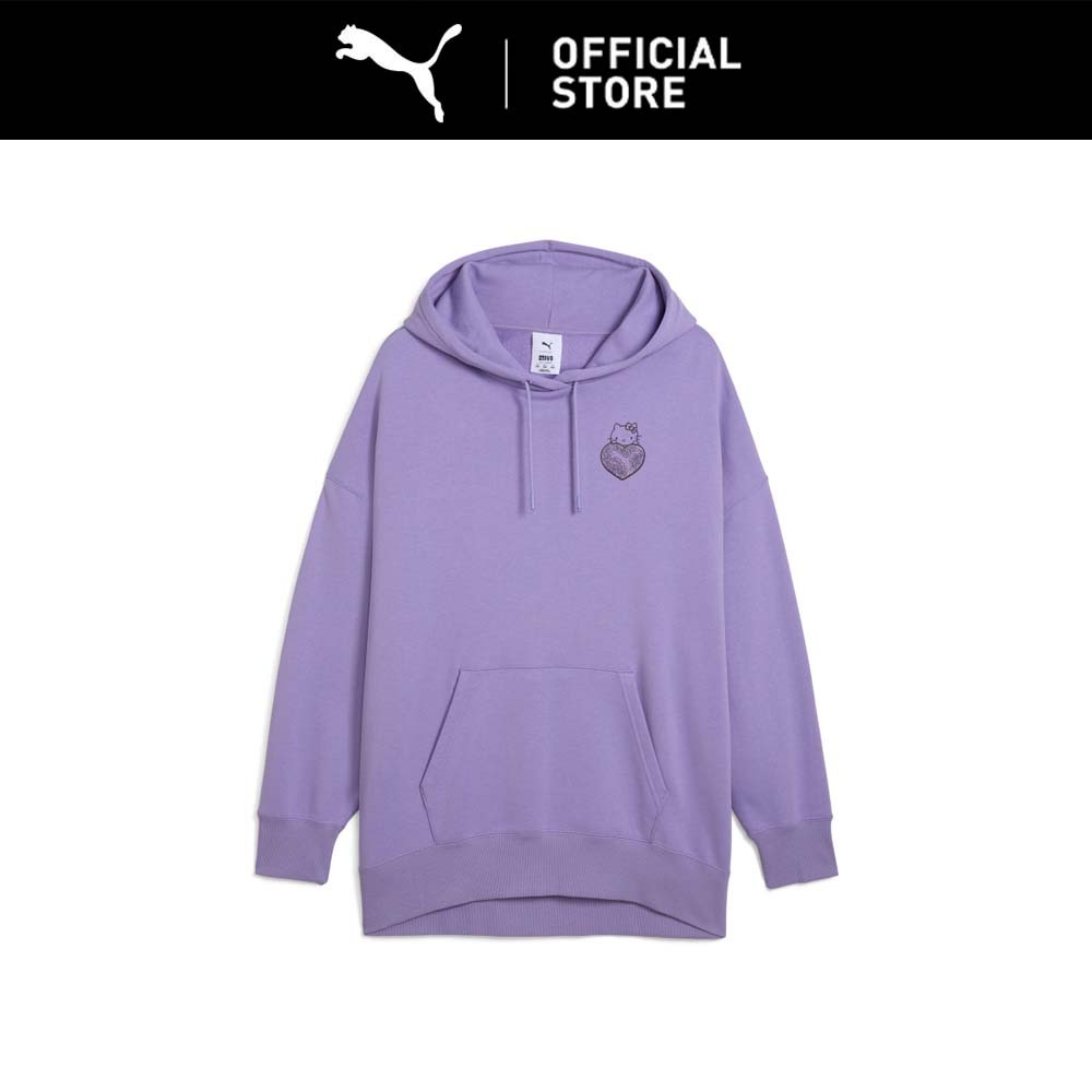 PUMA Hoodie Training Oversized Bergambar PUMA X HELLO KITTY AND FRIENDS Wanita