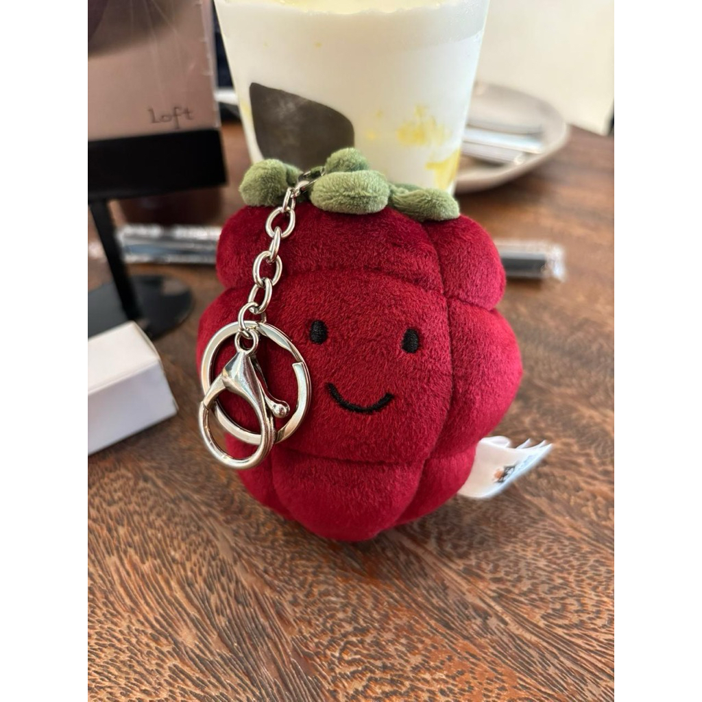 Jellycat London Bagcharm Raspberry