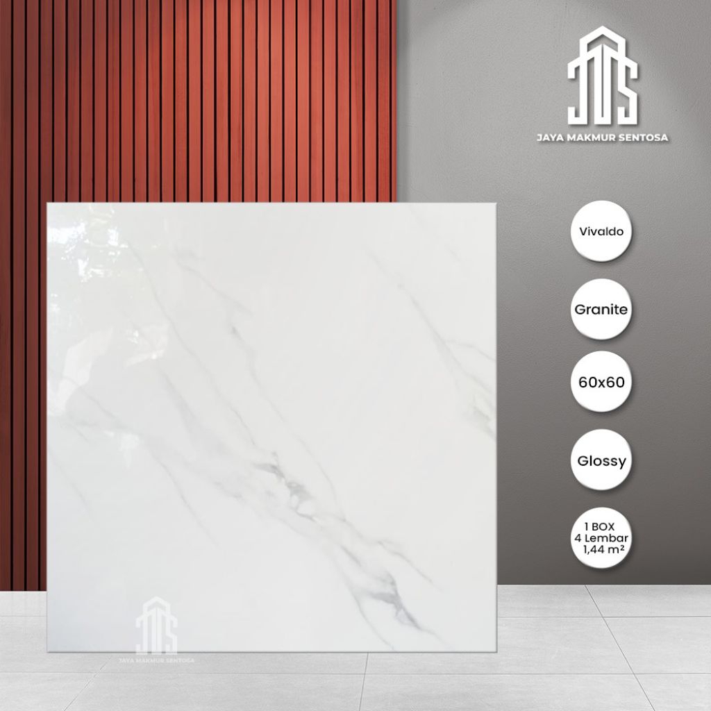 Granit 60x60 Glossy Vivaldo Bianco