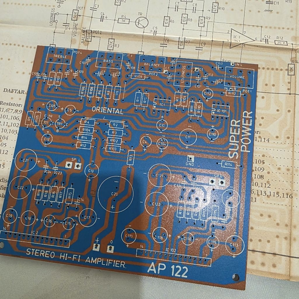 PCB AP122 Super Power 50 Project Amplifier 12V