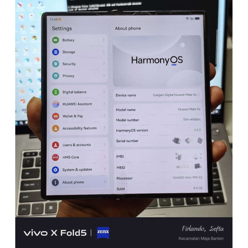 Huawei Mate XS Kirin 990 5G 8/512 Ex Unit Resmi Indonesia