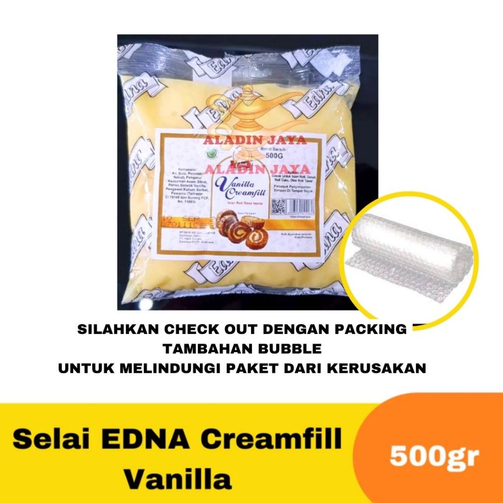 Selai EDNA Creamfill Vanilla ukuran 500gr