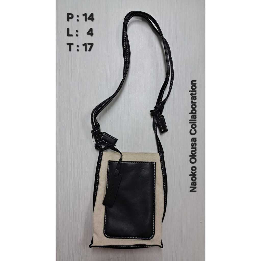 Sling HP Canvas (opaque.clip  [Naoko Okusa collaboration] Mini shoulder bag)