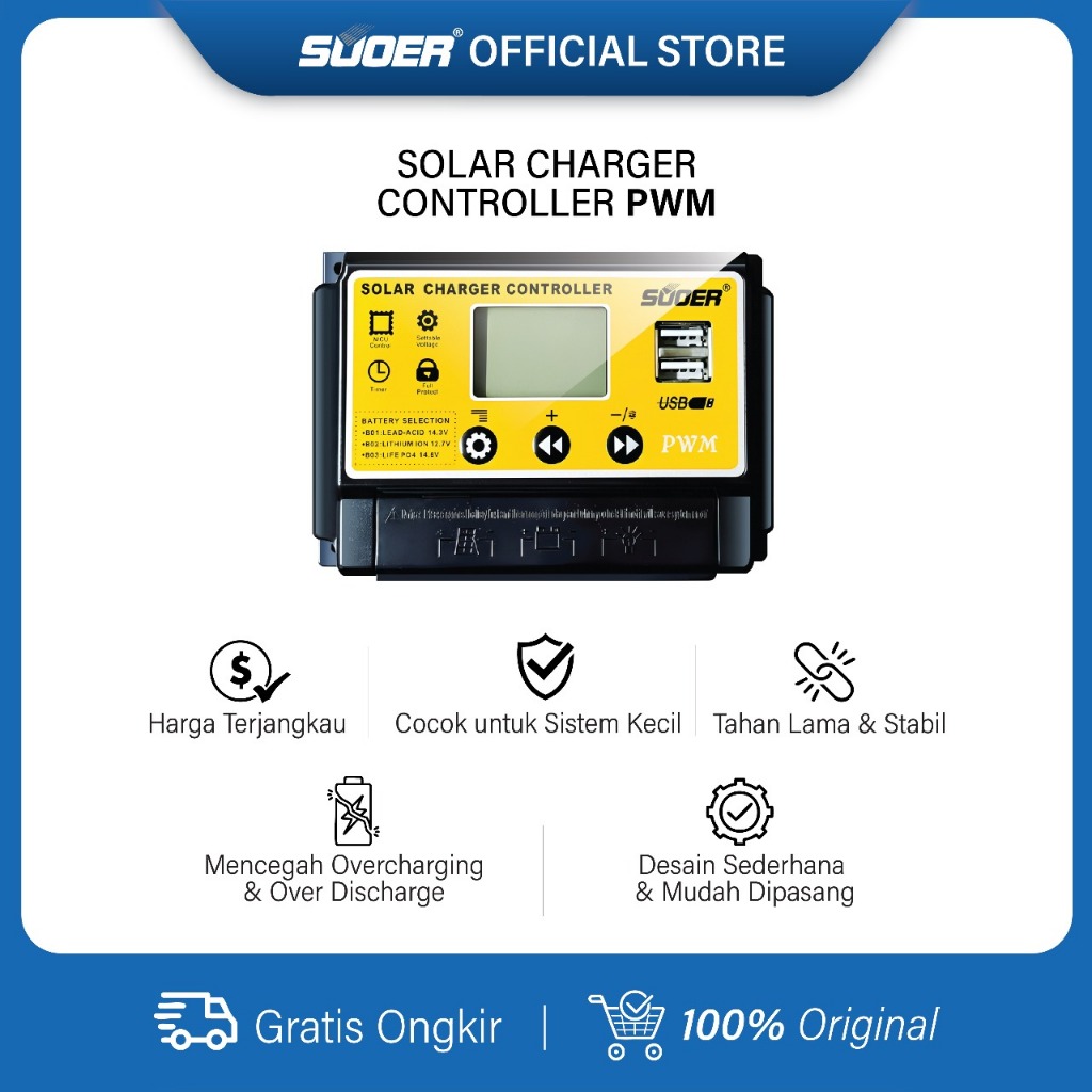 SUOER CONTROLLER CHARGER ST-S 1230 30 AMPERE