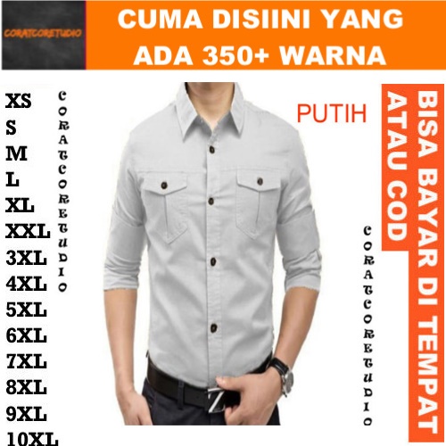 READY STOCK REALPIC GRAYWOLF CORATCORETUDIO Hem Cowok Kemeja Pria Long Shirt Basic Plain Dua 2 Kanto