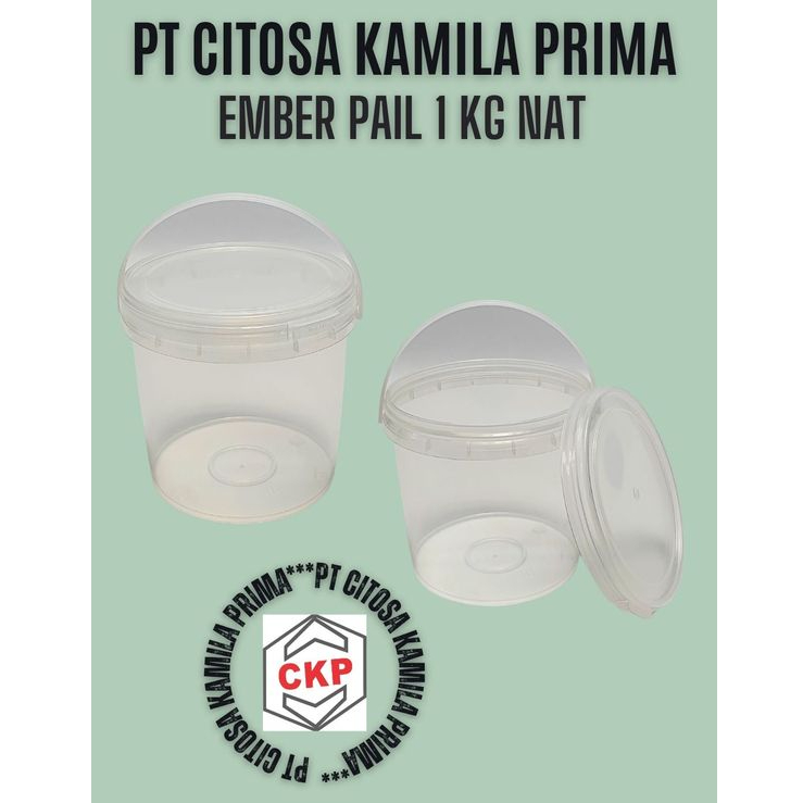 Pail 1 Kg Natural Hdpe 47 g / Ember Hdpe / Ember Pail / Ember Cat / Ember 1 Kg