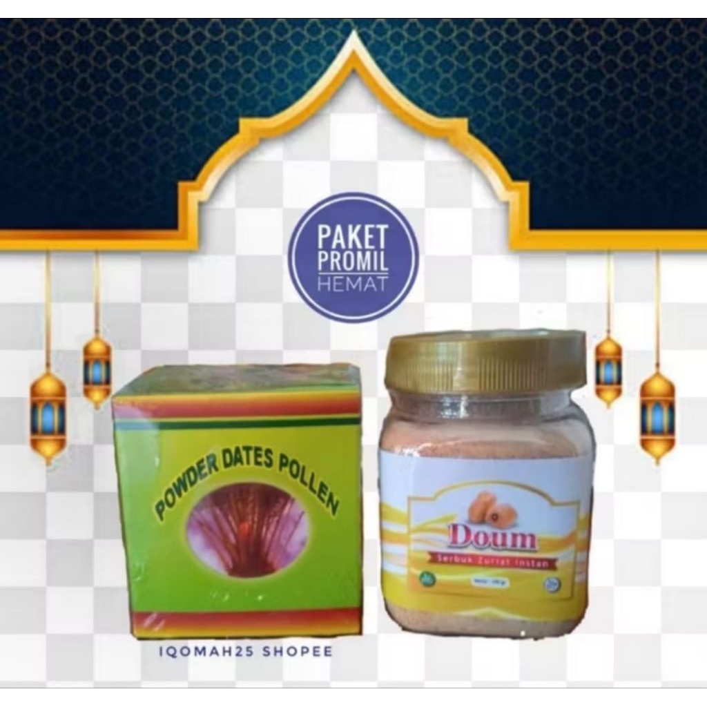 [Iqomah Shop] Paket promil Serbuk kurma muda dates pollen dan serbuk zuriat 100gram