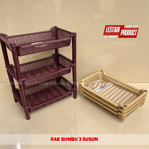 RAK BUMBU DAPUR 3 SUSUN SKAYEPLAS | RAK BUMBU SERBAGUNA | RAK DAPUR | RAK SUSUN PLASTIK | RAK BUMBU 
