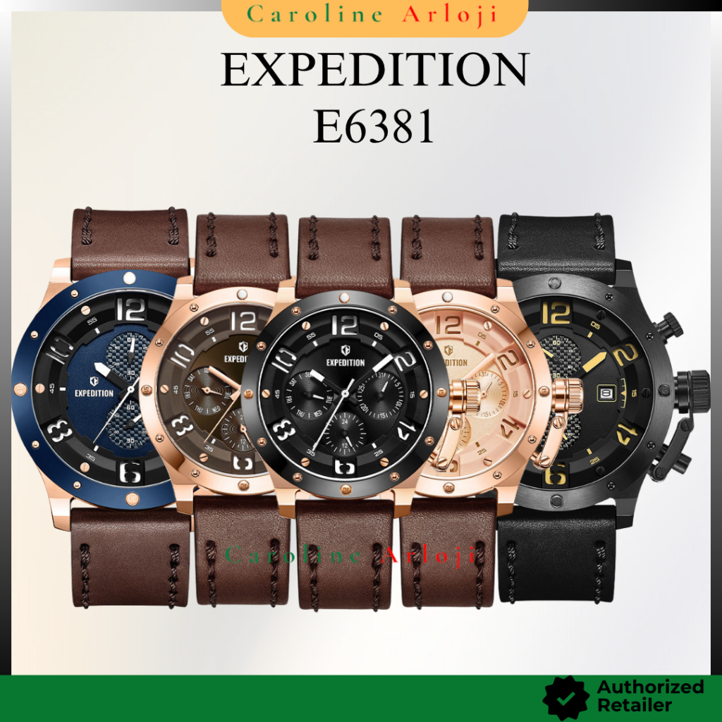 Jam Tangan Expedition Pria Wanita Leather / Kulit E6381 E 6381 Original Garansi Resmi