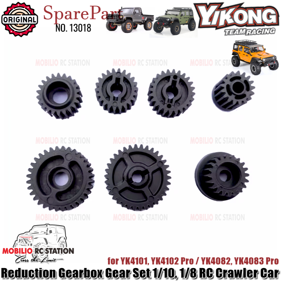Yikong Part #13018 Reduction Gearbox Gear Set for YK4101 YK4102 Pro YK4082 YK4083 1/10 1/8 RC Crawle