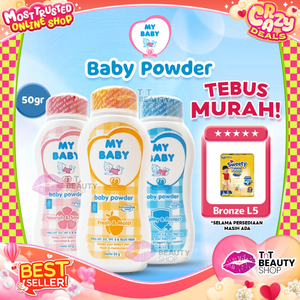 My Baby Powder 50gr | Bedak Bayi 50gr | TnT Beauty Shop