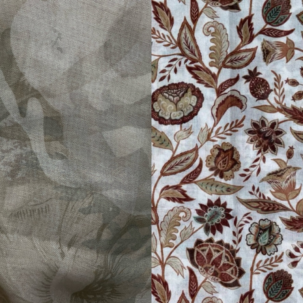 Kerudung Vad / Tudung Ruffle - Hijab Motif Floral | Preloved