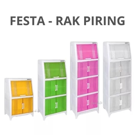 Tabitha Festa Rak Piring Serbaguna / Lemari Piring Plastik / Rak Dapur