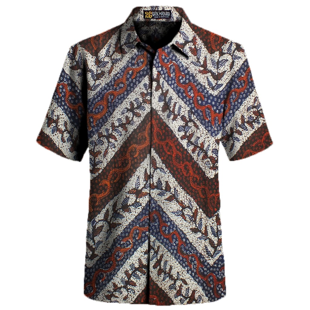 Kemeja Batik Tulis Madura Baju Batik Pria Lengan Pendek I644