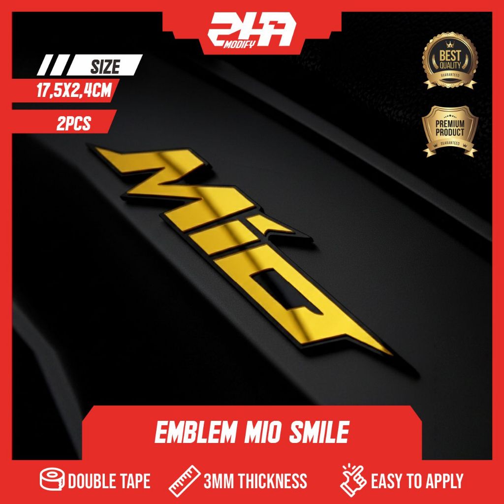 EMBLEM MIO SMILE TIMBUL 3D LOGO MIO SMILE EMBLEM MIO TIMBUL STIKER MIO STRIPING MIO EMBLEM MOTOR EMB